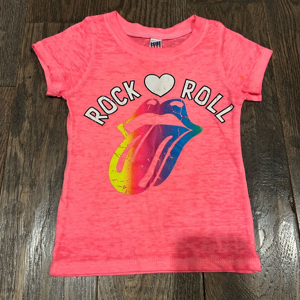 Royal Apparel Pink Rock & Roll Toddler Tee size 2T